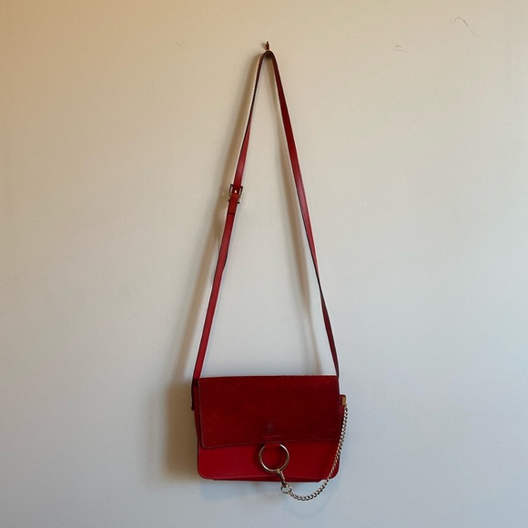 Red leather purse - Picture 1 of 5